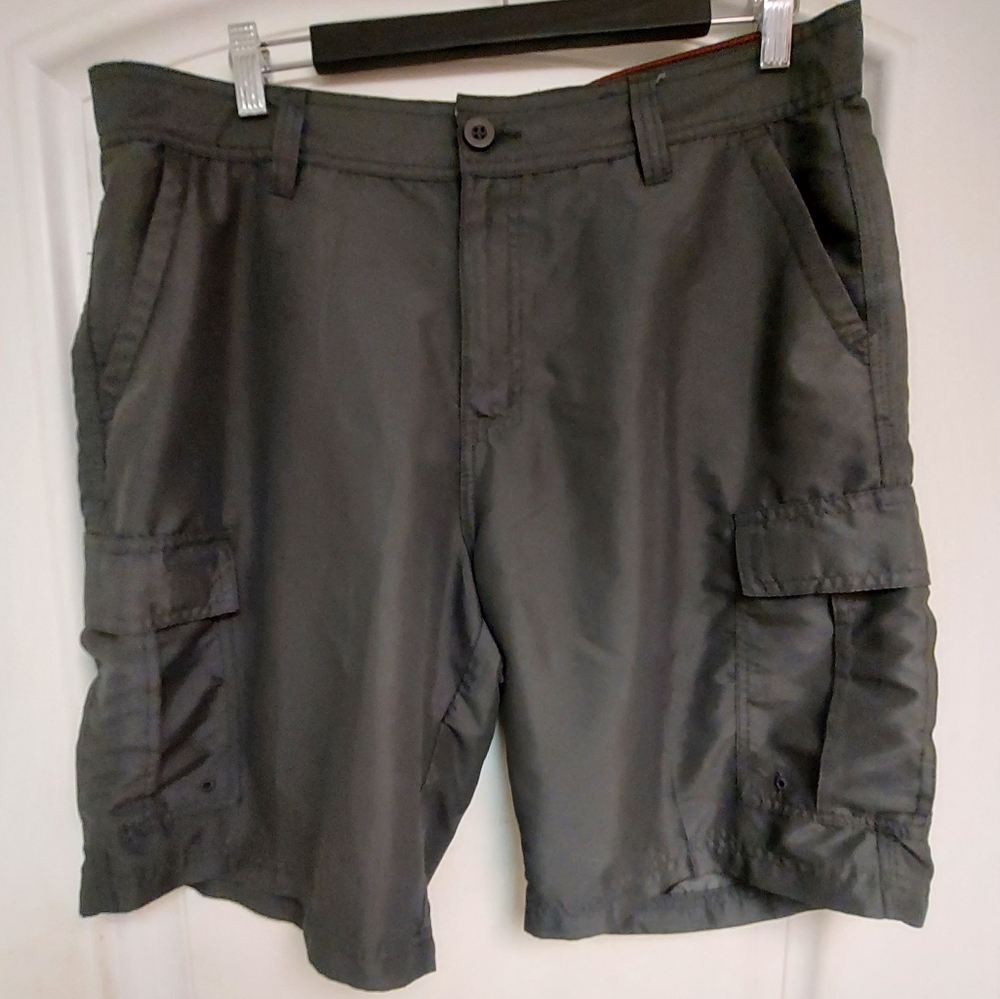 SET OF 2 BURNSIDE DRI-FIT LIGHTWEIGHT BLUE  & GRAY CARGO BOARD SHORTS LARGE - Picture 5 of 8